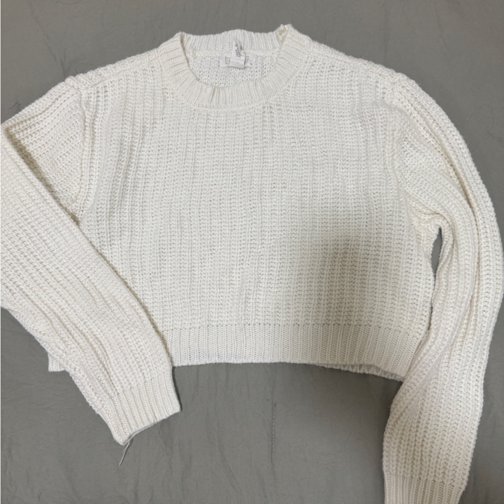 Full Tilt White Crew Neck Sweater